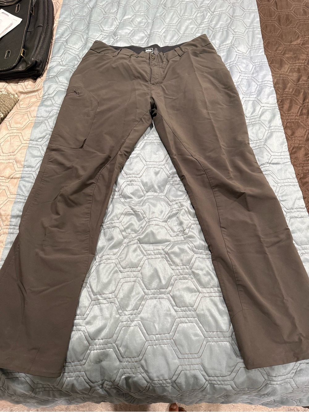 REI Men’s L Brown Outdoor Hiking Pants, inseam 32